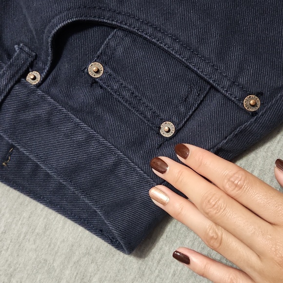 Vintage Bill Blass High Rise Baggy Relaxed Tapered Leg Purple Denim "Mom" Jeans - Picture 8 of 12